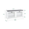 SoBuy Panca scarpiera 110x30x49cm FSR184-W