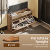 SoBuy FSR82-K-W Schlankes, platzsparendes Schuhregal mit Sitz – Schuhregal für den Eingangsbereich, Holzbehälter, Eingangsmöbel für Schuhe, verstellbar, 60 x 24 x 51 cm, Weiß