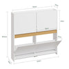 SoBuy FSR225-E-W Scarpiera Slim Salvaspazio 4 Ante a Ribalta, Bianco - immagine 3/12