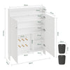 SoBuy FSR227-E-W Scarpiera Slim 15 cm con Luce LED e 2 Ante, Bianco - immagine 3/12