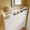 SoBuy FSR227-E-W Scarpiera Slim 15 cm con Luce LED e 2 Ante, Bianco - immagine 4/12