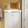 SoBuy FSR227-E-W Scarpiera Slim 15 cm con Luce LED e 2 Ante, Bianco - immagine 8/12