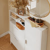 SoBuy FSR230-W Scarpiera Slim con Ante Ribaltabili, 8 Ripiani, Bianco - immagine 4/12