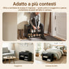 SoBuy FSR25-SCH Panca Scarpiera da Ingresso, Panca Contenitore, Panca Ingresso 3 in 1, per Piccoli Spazi, Ingresso, Corridoio, Camera da Letto, Nero, 60 x 30 x 43 cm