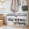SoBuy FSR45-HG Panca scarpiera legno Portascarpe salvaspazio Scarpiera Ingresso Cassapanca Contenitore da Interno con Seduta L80*P30*A48cm Bianco