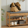 SoBuy Panca scarpiera in bambù 90x30x45cm FSR47-N