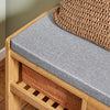 SoBuy Panca scarpiera in bambù 91x34x45cm FSR75-N