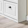 SoBuy FSR79-WG Scarpiera Salvaspazio Slim Mobiletto da Ingresso con 4 Ante a Ribalta Armadio Portascarpe Scarpiera Moderna per Ingresso, Corridoio o Camera 103x23x82cm Effetto Legno Invecchiato Bianco