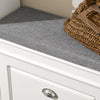 SoBuy FSR82-K-W Scarpiera Salvaspazio Slim con Seduta - Panca Scarpiera da Ingresso Contenitore in Legno, Mobile Ingresso per Scarpe, Regolabile, 60x24x51 cm, Bianco