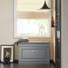 SoBuy FSR82-L-HG Scarpiera Salvaspazio Slim con Seduta - Panca Scarpiera da Ingresso Contenitore in Legno, Mobile Ingresso per Scarpe, Regolabile, Grigio, L75*P24*A51 cm