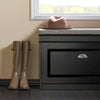 SoBuy FSR82-L-SCH Scarpiera Salvaspazio Slim con Seduta - Panca Scarpiera da Ingresso Contenitore in Legno, Mobile Ingresso per Scarpe, Regolabile, Nero L75*P24*A51 cm