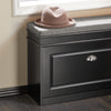 SoBuy FSR82-L-SCH Scarpiera Salvaspazio Slim con Seduta - Panca Scarpiera da Ingresso Contenitore in Legno, Mobile Ingresso per Scarpe, Regolabile, Nero L75*P24*A51 cm