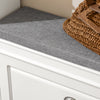 SoBuy FSR82-L-W Scarpiera Salvaspazio Slim con Seduta - Panca Scarpiera da Ingresso Contenitore in Legno, Mobile Ingresso per Scarpe, Regolabile, 75x24x51 cm, Bianco