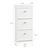 SoBuy FSR94-W Scarpiera Salvaspazio Slim Mobiletto da Ingresso 3 Ante a Ribalta, Armadio Portascarpe Scarpiera Moderna per Ingresso, Corridoio o Camera da Letto 53x24x117cm Bianca