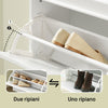 SoBuy FSR94-W Scarpiera Salvaspazio Slim Mobiletto da Ingresso 3 Ante a Ribalta, Armadio Portascarpe Scarpiera Moderna per Ingresso, Corridoio o Camera da Letto 53x24x117cm Bianca