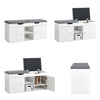 SoBuy FSR96-W Scarpiera da Ingresso Panca con due cuscini - Panca Contenitore Salvaspazio con Vano Portaoggetti - Bianco 100x48x34 cm - 136kg di Portata per Corridoio, Soggiorno, Camera da Letto