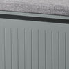 SoBuy FSR98-L-HG Panca Scarpiera da Ingresso - Scarpiera Salvaspazio Slim in Legno, Panca Contenitore per 6-8 Paia di Scarpe, 155kg di Carico, Grigio, 80x26x45cm