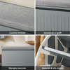 SoBuy FSR98-L-HG Panca Scarpiera da Ingresso - Scarpiera Salvaspazio Slim in Legno, Panca Contenitore per 6-8 Paia di Scarpe, 155kg di Carico, Grigio, 80x26x45cm