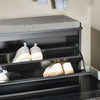 SoBuy Panca scarpiera nera 80x26x45cm FSR98-L-SCH
