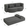 SoBuy FST101-DG Divano Letto 2 Posti con Materasso in Spugna, Grigio Scuro - immagine 3/12