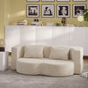 SoBuy FST101-MI Divano Letto 2 Posti in Velluto a Coste, Beige - immagine 2/12