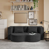 SoBuy FST101-SCH Divano Letto 2 Posti Pieghevole con 2 Cuscini, Nero - immagine 10/12