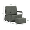 SoBuy FST99-DG Poltrona relax con poggiapiedi indipendente (immagine 3/12)