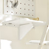 SoBuy FWT03-W Tavolo Pieghevole a Muro, Scrivania per Computer, Tavolo da Cucina Salvaspazio in Legno, Design Compatto e Multifunzionale, Perfetto per Piccoli Spazi Bianco