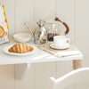 SoBuy FWT03-W Tavolo Pieghevole a Muro, Scrivania per Computer, Tavolo da Cucina Salvaspazio in Legno, Design Compatto e Multifunzionale, Perfetto per Piccoli Spazi Bianco