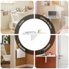 SoBuy FWT03-W Tavolo Pieghevole a Muro, Scrivania per Computer, Tavolo da Cucina Salvaspazio in Legno, Design Compatto e Multifunzionale, Perfetto per Piccoli Spazi Bianco