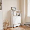 SoBuy Klappschreibtisch mit Box mit Rollen 64x25x98 cm FWT105-W