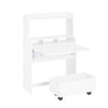 SoBuy Scrivania pieghevole con Scatola con Ruote 64x25x98 cm FWT105-W