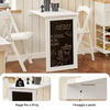 SoBuy FWT20-W Tavolo Pieghevole da Muro con Foglia Abbattibile Tavolo da Pranzo Allungabile con Lavagna Memo Tavolo Salvaspazio Pieghevole per Cucina, Ufficio e Piccoli Spazi Bianco 50 x 75 x 76 cm