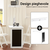 SoBuy FWT20-W Tavolo Pieghevole da Muro con Foglia Abbattibile Tavolo da Pranzo Allungabile con Lavagna Memo Tavolo Salvaspazio Pieghevole per Cucina, Ufficio e Piccoli Spazi Bianco 50 x 75 x 76 cm