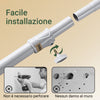 SoBuy KLS04-II-HG Telescopic Appendiabiti da Terra, Robusto Stand Appendiabiti con Aste e Ripiani, Armadio Aperto Regolabile per Camera da Letto, Porta Abiti Grigio