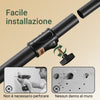 SoBuy KLS04-II-SCH Telescopic Appendiabiti da Terra, Robusto Stand Appendiabiti con Aste e Ripiani, Armadio Aperto Regolabile per Camera da Letto, Porta Abiti Nero