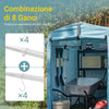Sobuy Garage Auto per Esterno Tenda per Bicicletta Box Moto Impermeabile Tendone per Auto Moto e Attrezzi Capanno da Giardino e Ripostiglio da Esterno Azzurro 120x176x163 cm KLS11-BL