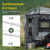 Sobuy KLS11-DG Garage Auto per Esterno Tenda per Bicicletta Box Moto Impermeabile Tendone per Auto Moto e Attrezzi Capanno da Giardino e Ripostiglio da Esterno Grigio 120x176x163 cm