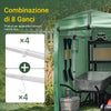 Sobuy Garage Auto per Esterno Tenda per Bicicletta Box Moto Impermeabile Tendone per Auto Moto e Attrezzi Capanno da Giardino e Ripostiglio da Esterno Verde 120x176x163 cm KLS11-GR
