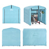 SoBuy Casetta da Giardino, Tenda Esterno Impermeabile, Rimessa Moto con Ganci, Garage per Biciclette e Attrezzi, Deposito Bici, Spazio di Stoccaggio, Azzurro, 159x219x165 cm, KLS11-L-BL