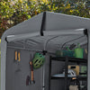 SoBuy KLS11-L-DG Casetta da Giardino, Tenda Esterno Impermeabile, Rimessa Moto con Ganci, Garage per Biciclette e Attrezzi, Deposito Bici, Spazio di Stoccaggio, Grigio, 159x219x165 cm
