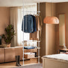 SoBuy Cabina armadio regolabile L97xP24xA(193-262) cm KLS14-WN