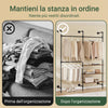 SoBuy KLS18-SCH appendiabiti da parete industriale, rack tubolare fisso con 3 barre & 3 ripiani in MDF, armadio aperto pesante salvaspazio, nero industriale