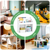 SoBuy KMB01-II-W Libreria Montessori per Bambini Scaffale Portagiochi 3 Ripiani+2 Contenitori Aperti Armadietto Cameretta Bianco Sicuro Libreria Giocattoli per Bambini in Legno Bianco 68x30x68 cm