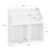 SoBuy KMB01-II-W Libreria Montessori per Bambini Scaffale Portagiochi 3 Ripiani+2 Contenitori Aperti Armadietto Cameretta Bianco Sicuro Libreria Giocattoli per Bambini in Legno Bianco 68x30x68 cm