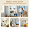 SoBuy Platzsparendes Bücherregal für Kinder 80x12x118cm KMB08-W