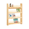 SoBuy KMB08-K-N, Libreria Montessoriana per Bambini Libreria da Parete a 4 Ripiani Porta Libri Bambini Portagiochi Cameretta Naturale 60x12x80cm
