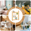 SoBuy KMB08-K-N, Libreria Montessoriana per Bambini Libreria da Parete a 4 Ripiani Porta Libri Bambini Portagiochi Cameretta Naturale 60x12x80cm