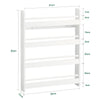 SoBuy Libreria salvaspazio per bambini 60x12x80cm KMB08-K-W