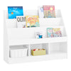 SoBuy KMB118-W Libreria Montessori per Bambini Scaffale Portagiochi Bambini Libreria da Terra con 3 Scomparti Portariviste Salvaspazio e Multifunzione Bianco 100x30x80cm